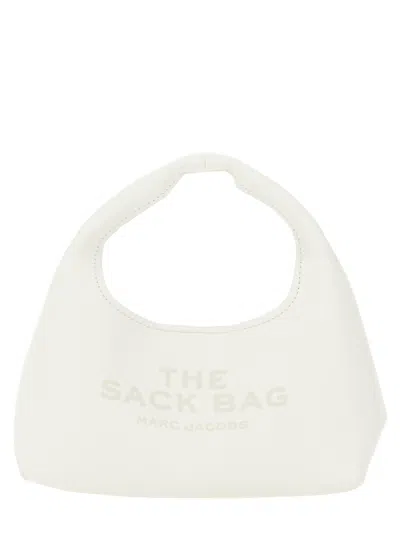Marc Jacobs The Mini Sack Compact Single Handle Leather Satchel In White