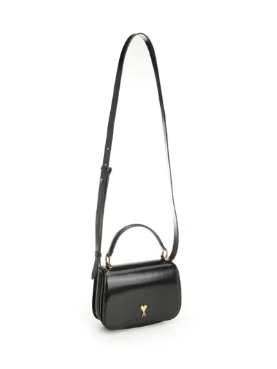 Ami Alexandre Mattiussi Black Glazed Leather Top Handle Paris Paris Bag Black