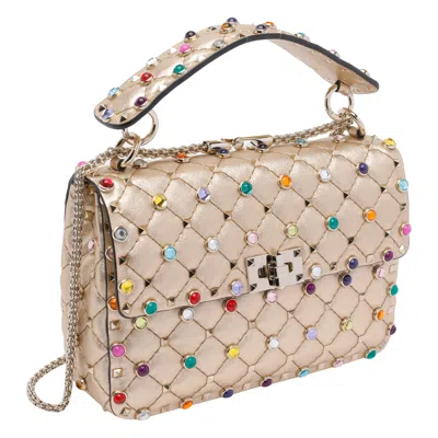 Valentino Quilted Studs Shoulder Bag With Adaptable Strap
