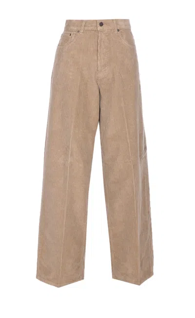 Haikure Corduroy Fabric Wide Fit Trousers In Multi