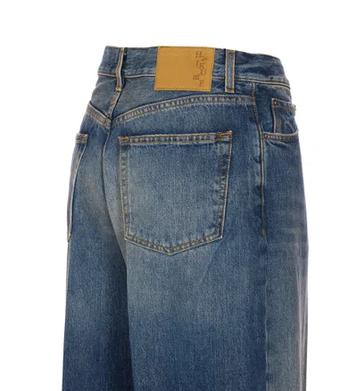 Haikure 'bethany' Blue Jeans With Logo Patch On The Rear