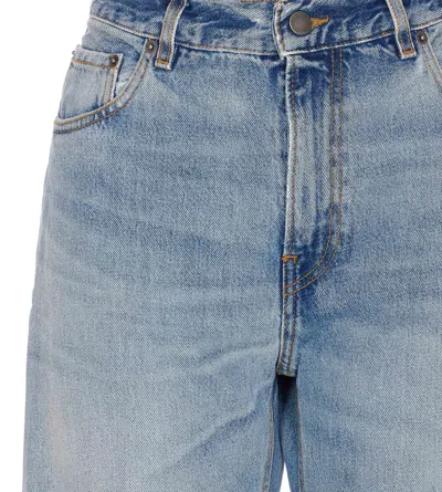 Haikure Wide Blue Washed Effect Jeans In Blue
