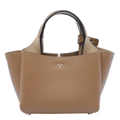 Tod's Logo-detail Leather Cross Body Bag In Brown