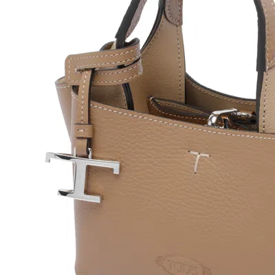 Tod's Logo-detail Leather Cross Body Bag In Brown