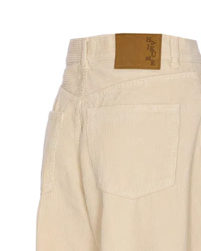 Haikure Wide Leg Trousers With Rivet Accents In Nude