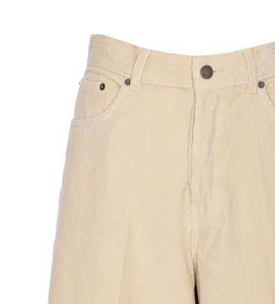 Haikure Wide Leg Trousers With Rivet Accents In Nude