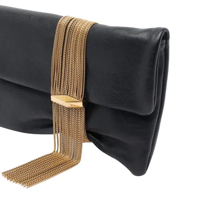 Jimmy Choo Clutch Zendra In Pelle Nera Donna