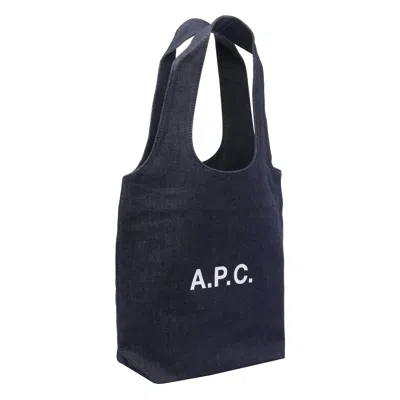Apc A.p.c. Women Denim Ninon Shopping Bag In Blue