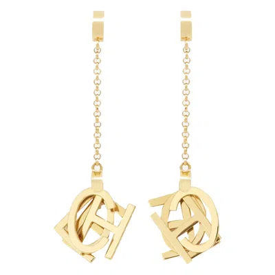Chloé Chain And Charm Dangling Letters Earrings