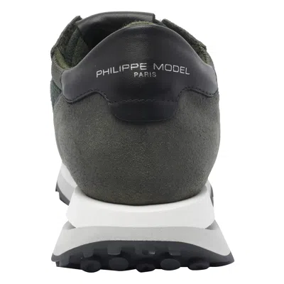 Philippe Model Low Top Suede Panels Sneakers In Black