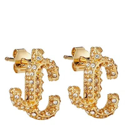 Jimmy Choo Crystal-embellished Jc Stud Earrings
