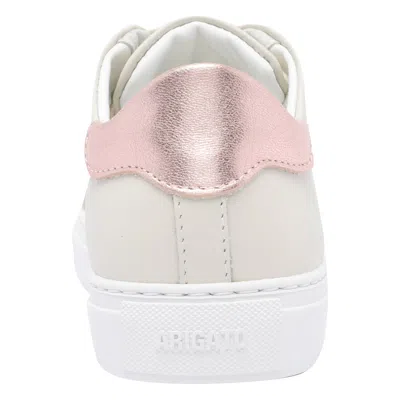 Axel Arigato Round Toe Leather Sneakers With Metallic Accent