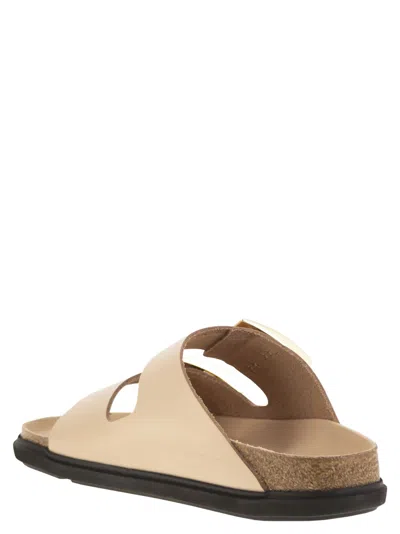 Birkenstock Arizona Db Leather Slipper In Metallic