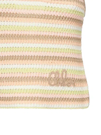 Chloé Cropped Tank Top With Embroidered Logo