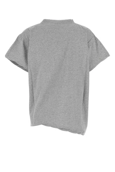 Balenciaga Grey Cotton Oversize T-shirt In Gray
