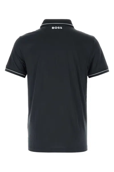 Hugo Boss Midnight Blue Stretch Polyester Polo Shirt