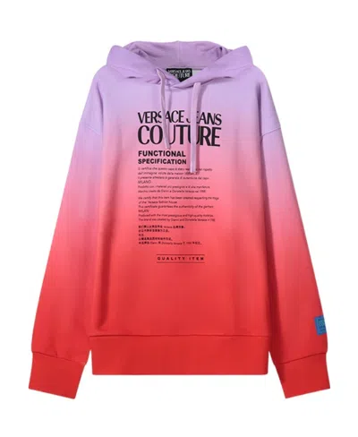 Versace Jeans Tie-dye Organic Cotton Hoodie In Multi