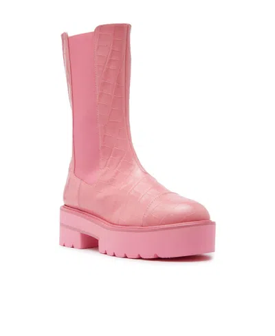 Stuart Weitzman Crocodile-effect Leather Boots