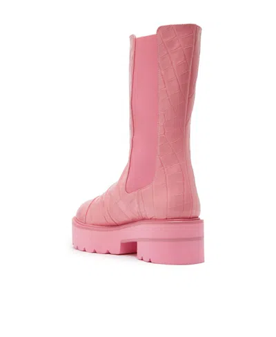 Stuart Weitzman Crocodile-effect Leather Boots