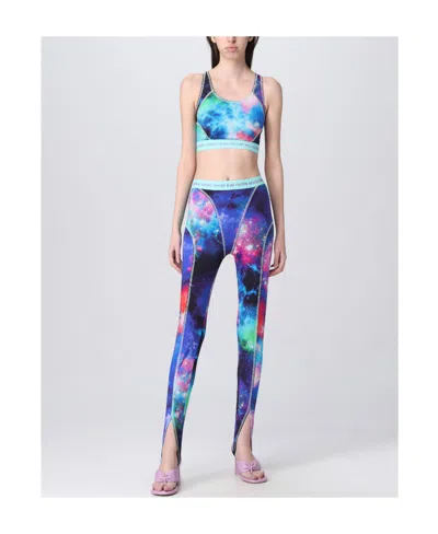 Versace Jeans Couture Abstract Print Sports Bra In Multi
