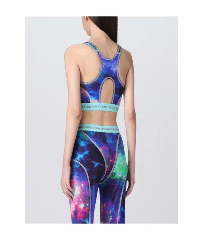 Versace Jeans Couture Abstract Print Sports Bra In Multi