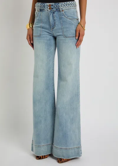 Alice And Olivia Alice + Olivia Juno Braided Wide-leg Jeans