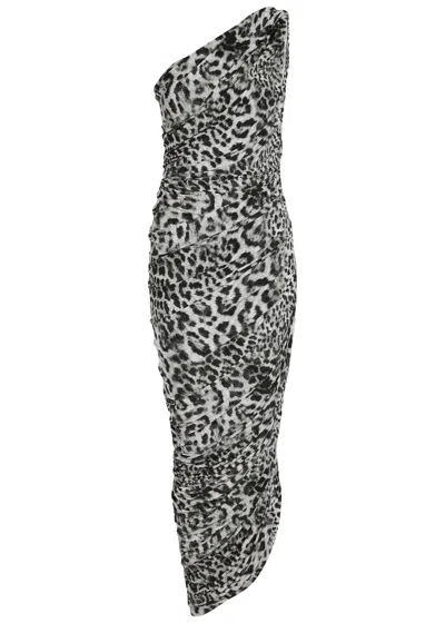 Norma Kamali Diana Leopard-print Stretch-jersey Maxi Dress In Animal Print
