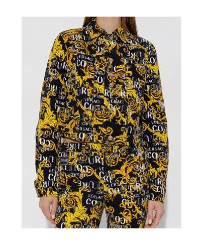 Versace Jeans Pattern Splicing Design Denim Jacket