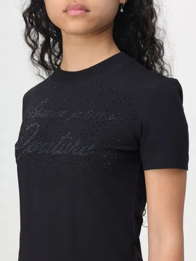Versace Jeans Couture Logo Embellished Crewneck T-shirt In Black