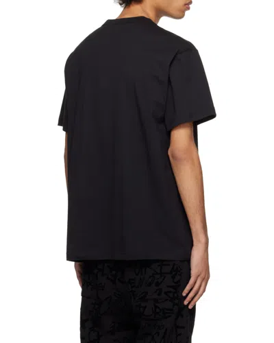 Versace Jeans Couture Logo-printed Crewneck T-shirt In Black