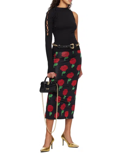 Versace Jeans One-sleeve Cut-out Detailing Top In Black