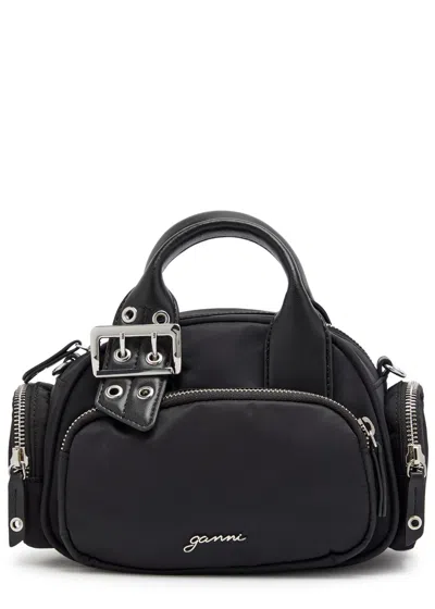 Ganni Mini Polochon Buckle-detail Top-zip Tote Bag