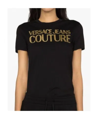 Versace Jeans Logo Print Short-sleeve T-shirt In Black