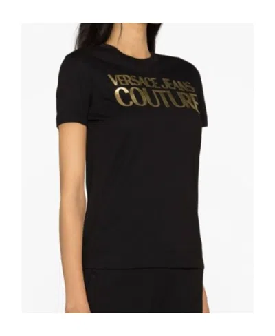 Versace Jeans Logo Print Short-sleeve T-shirt In Black