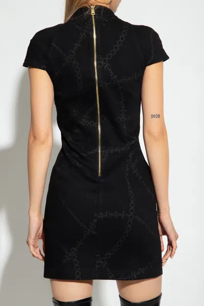 Versace Jeans Short-sleeved Dress In Black