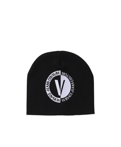Versace Jeans Logo Intarsia-knit Wool Blend Beanie
