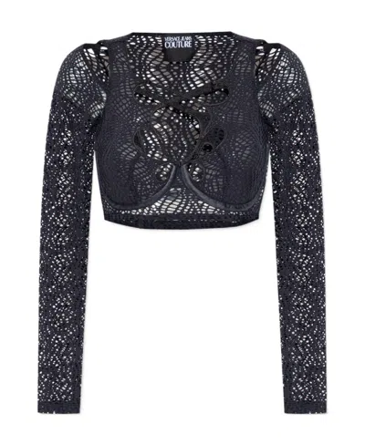 Versace Jeans Couture Cut-out Detailed Cropped Top