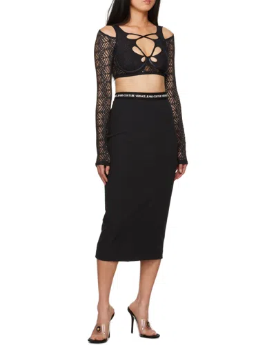 Versace Jeans Couture Cut-out Detailed Cropped Top