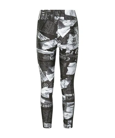 Versace Jeans Couture Allover Graphic Print Leggings In Multi