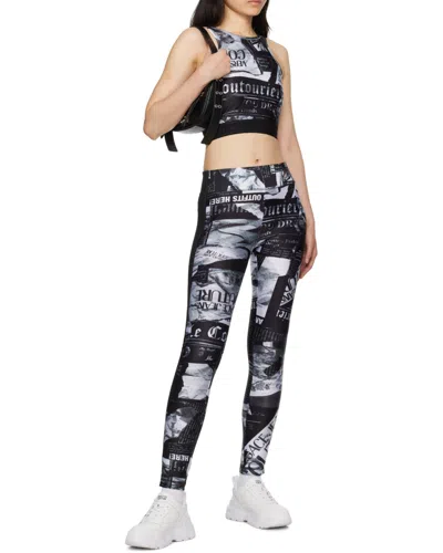 Versace Jeans Couture Allover Graphic Print Leggings In Multi