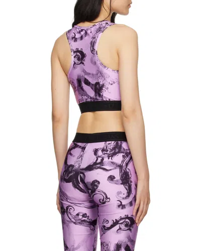 Versace Jeans Couture Magazine-printed Sleeveless Cropped Top