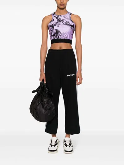 Versace Jeans Couture Magazine-printed Sleeveless Cropped Top
