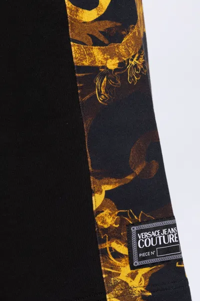 Versace Jeans Couture Watercolour Couture-printed Drawstring Track Shorts In Black