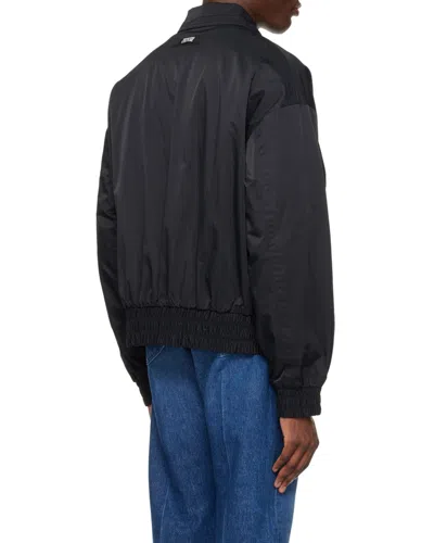 Versace Jeans Lapel Zipper Pilot Jacket In Black