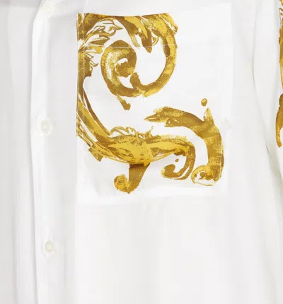 Versace Jeans Couture Baroccoflage Printed Straight Hem Shirt In Multi