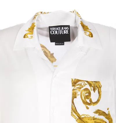 Versace Jeans Couture Baroccoflage Printed Straight Hem Shirt In Multi