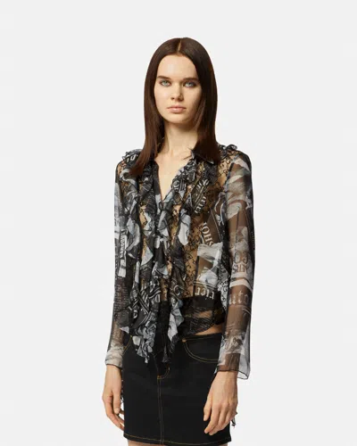 Versace Jeans Couture All Over Magazine Printed Shirt