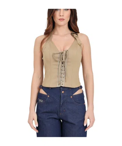 Versace Jeans Corset Lace-up Top