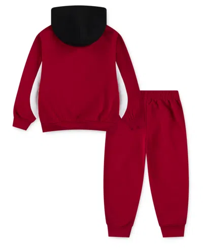 Jordan Little Boys 2-piece Gametime Fleece Pullover Hoodie And Pants Set In Red