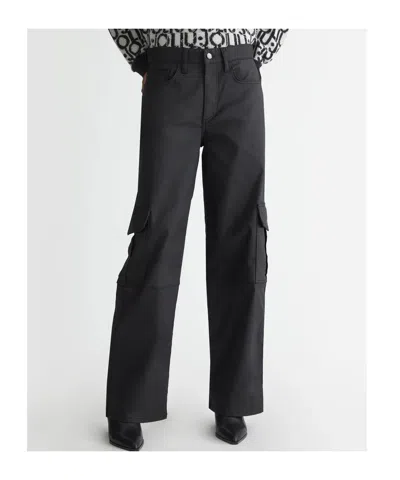 Liu •jo Coated Casual Pants In Black